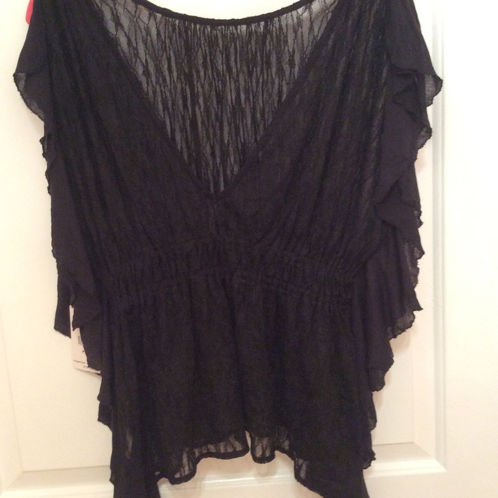 NWT free people sheer lace top